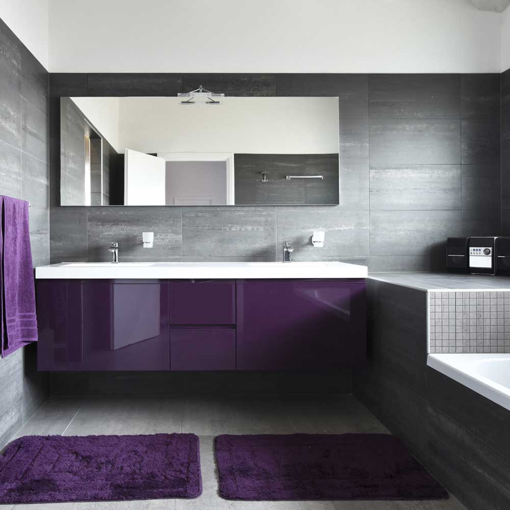 сиреневая ванная комната дизайн фото